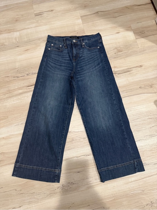 J. Crew Denim - J. Crew Women's Wide Leg Cropped Jeans in Medium Blue Wash